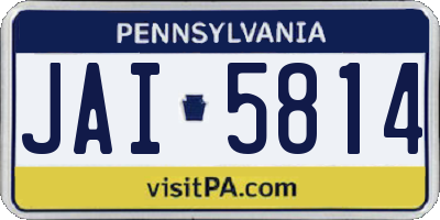 PA license plate JAI5814