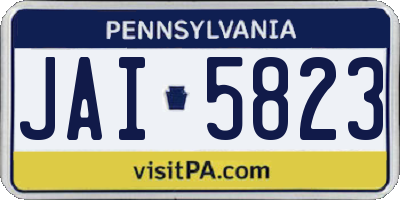 PA license plate JAI5823