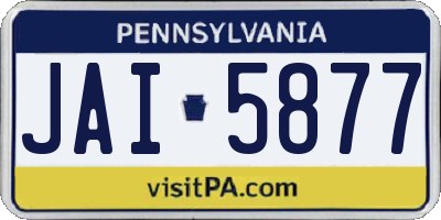 PA license plate JAI5877