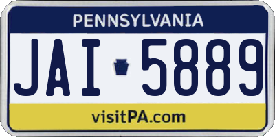 PA license plate JAI5889