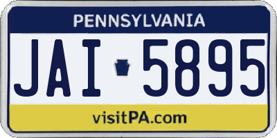 PA license plate JAI5895