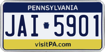 PA license plate JAI5901