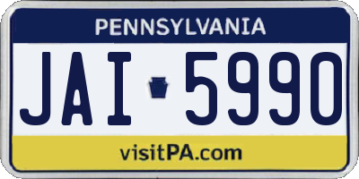 PA license plate JAI5990