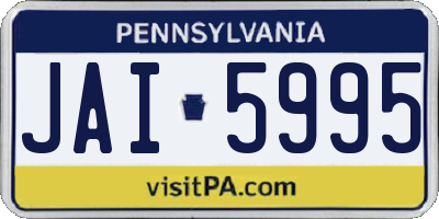 PA license plate JAI5995