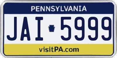 PA license plate JAI5999