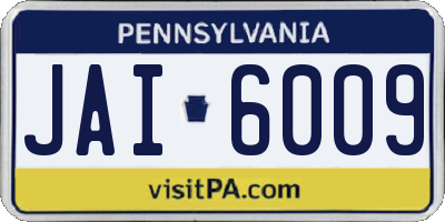 PA license plate JAI6009