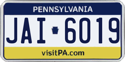 PA license plate JAI6019
