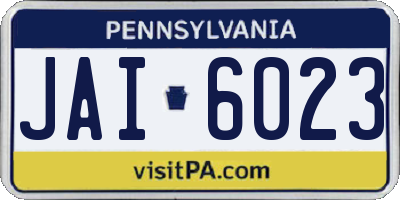 PA license plate JAI6023