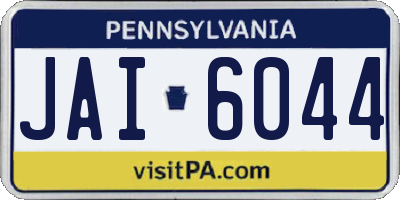 PA license plate JAI6044