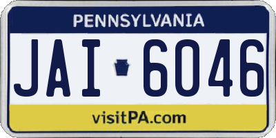 PA license plate JAI6046