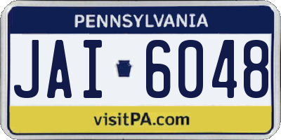 PA license plate JAI6048