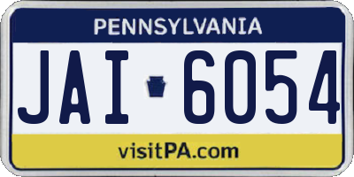 PA license plate JAI6054