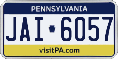 PA license plate JAI6057