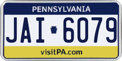 PA license plate JAI6079
