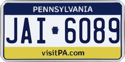 PA license plate JAI6089