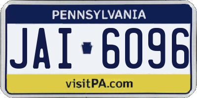 PA license plate JAI6096