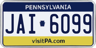 PA license plate JAI6099
