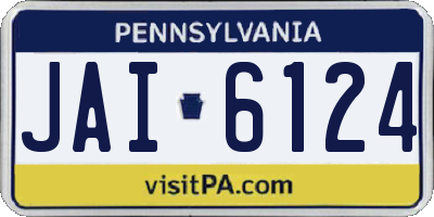 PA license plate JAI6124