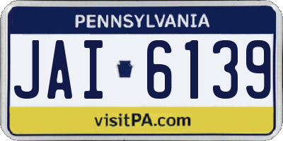 PA license plate JAI6139