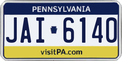PA license plate JAI6140