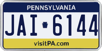 PA license plate JAI6144