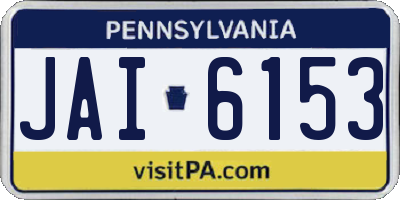 PA license plate JAI6153