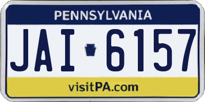 PA license plate JAI6157