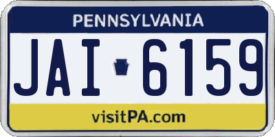 PA license plate JAI6159