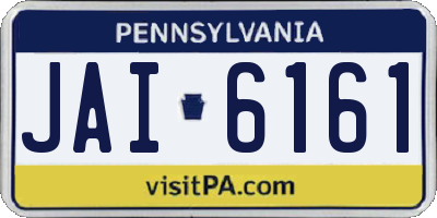 PA license plate JAI6161