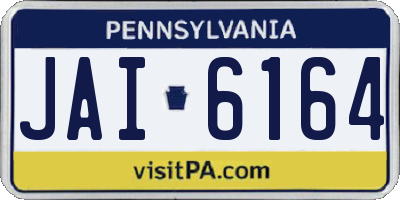 PA license plate JAI6164
