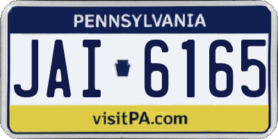 PA license plate JAI6165