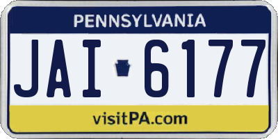 PA license plate JAI6177
