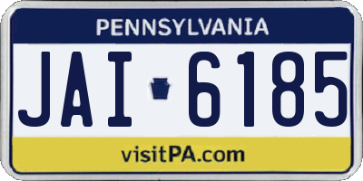 PA license plate JAI6185