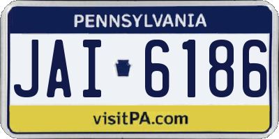 PA license plate JAI6186