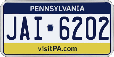PA license plate JAI6202