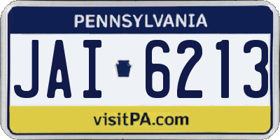 PA license plate JAI6213