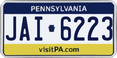 PA license plate JAI6223
