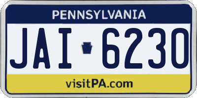 PA license plate JAI6230