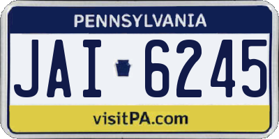 PA license plate JAI6245