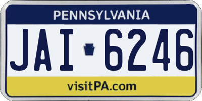 PA license plate JAI6246