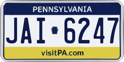 PA license plate JAI6247