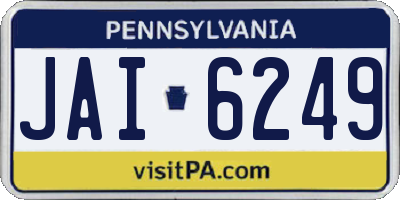 PA license plate JAI6249