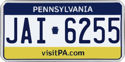 PA license plate JAI6255