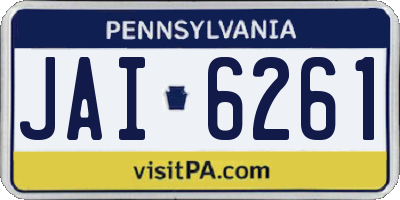 PA license plate JAI6261