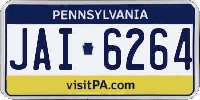 PA license plate JAI6264