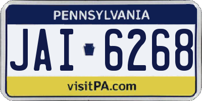 PA license plate JAI6268