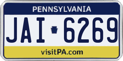 PA license plate JAI6269