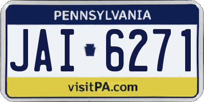 PA license plate JAI6271