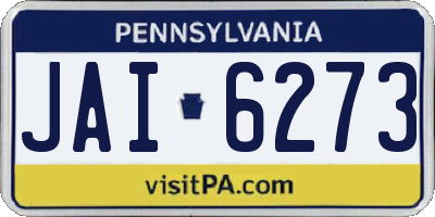 PA license plate JAI6273