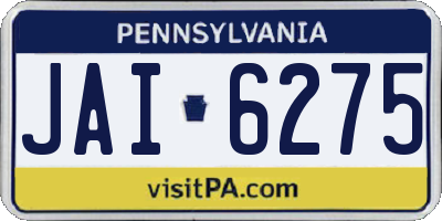 PA license plate JAI6275